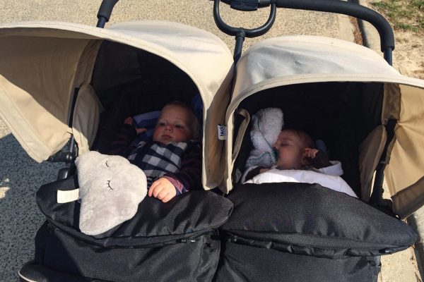 Kinderdagverblijf tweelingwandelwagen